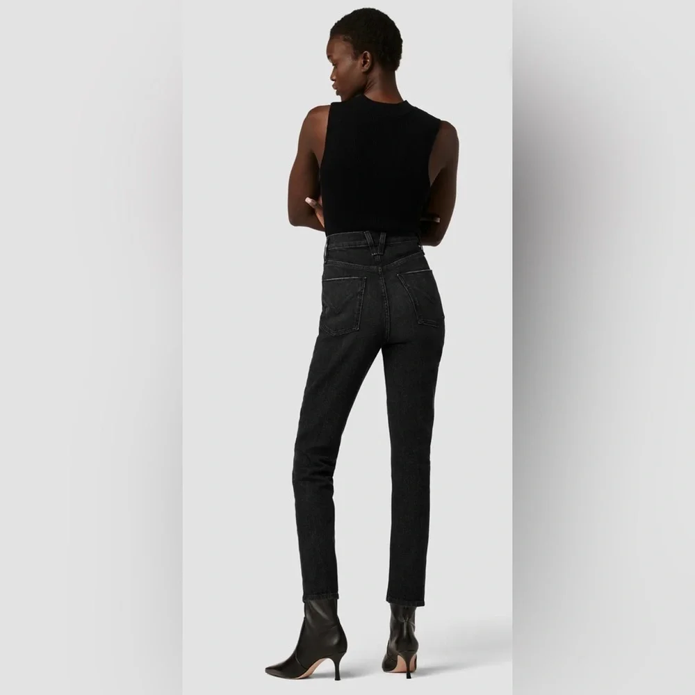Hudson Jeans NWT SZ 25 Harlow Ultra High-Rise Cigarette Ankle Jean Faded Black - Picture 6 of 15